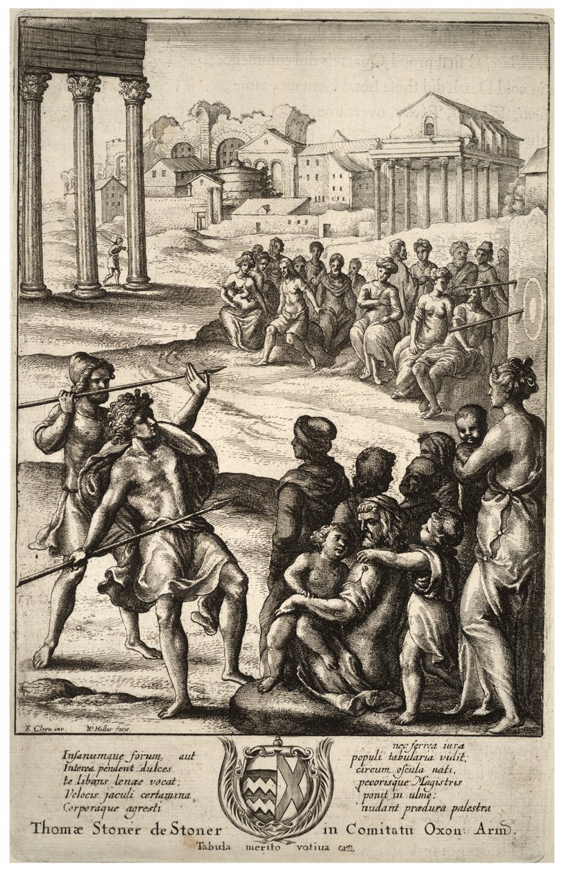 Lançamento de dardo. Estado 3 de Wenceslaus Hollar