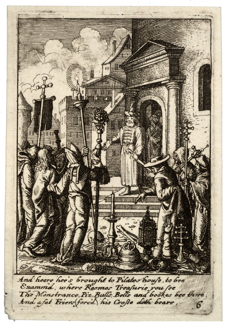 Jesus antes de Pilatos de Wenceslaus Hollar