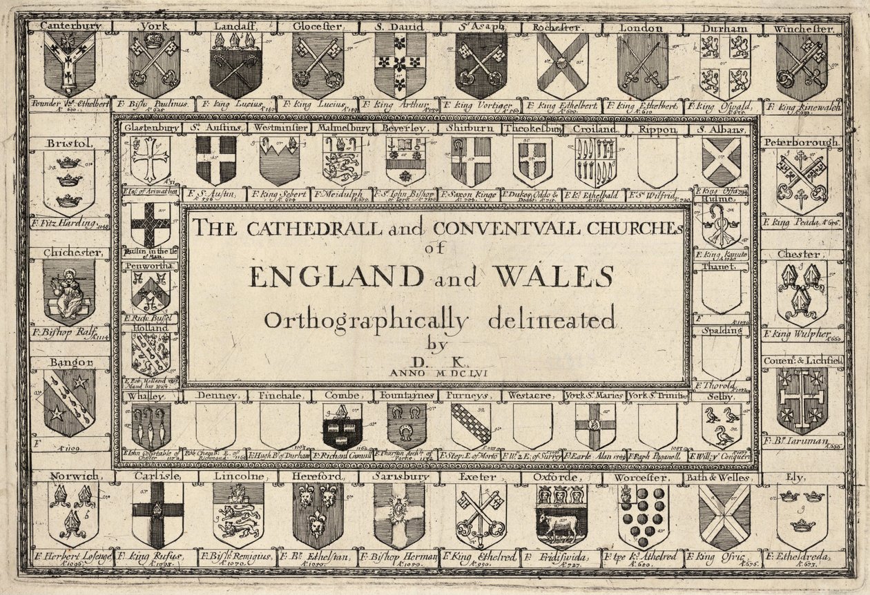 Rei. Igrejas de Cathedrall e Conventuall. Estado 1 de Wenceslaus Hollar