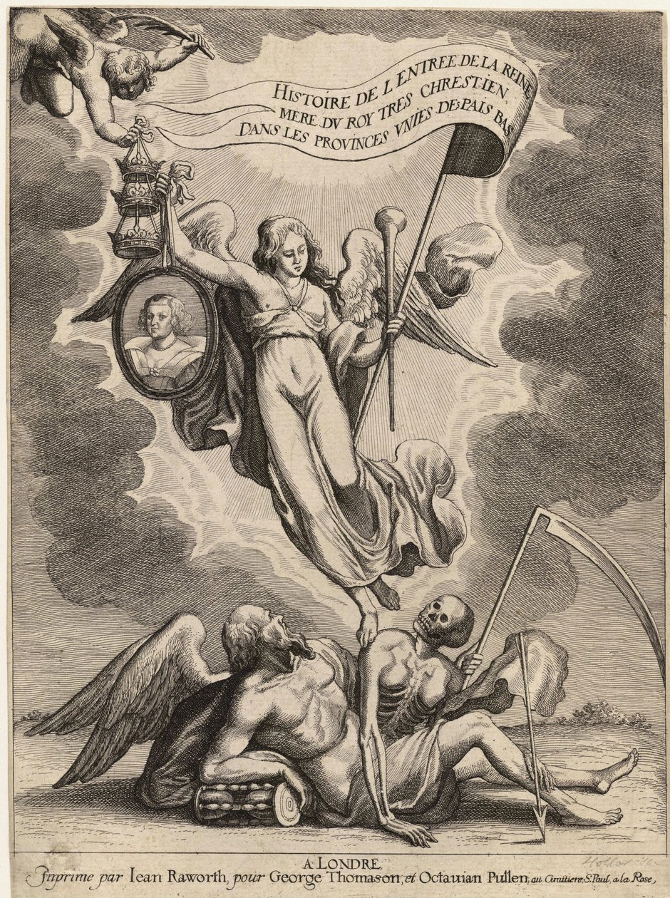 A estufa. Entrada da rainha-mãe em ... o Pais Bas. Estado 2 de Wenceslaus Hollar