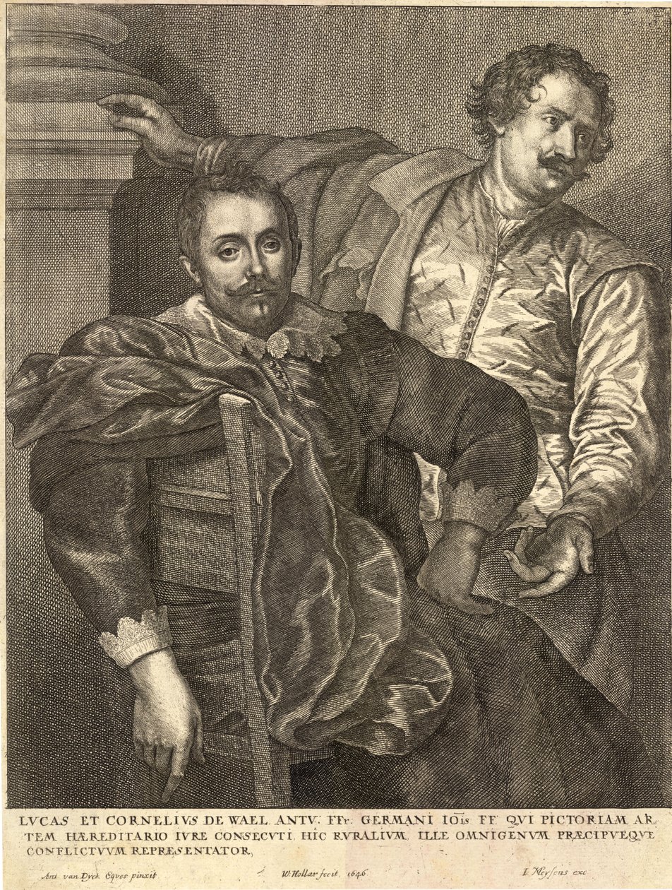 Lucas e Cornelius de Wael. Estado 4 de Wenceslaus Hollar