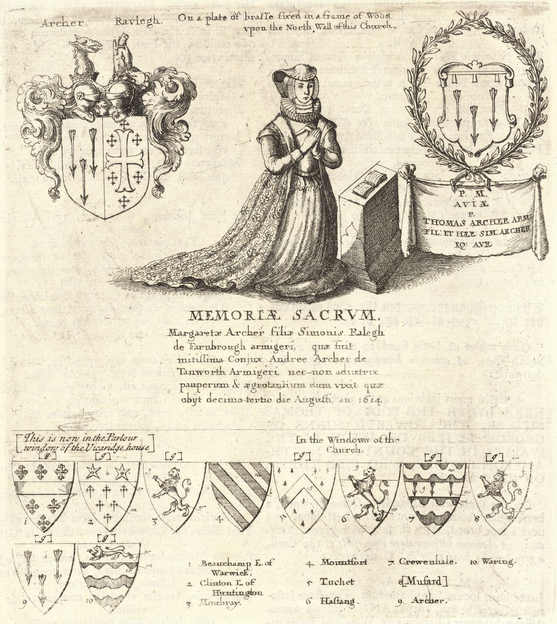 Margaret Archer (monumento). Estado 2 de Wenceslaus Hollar