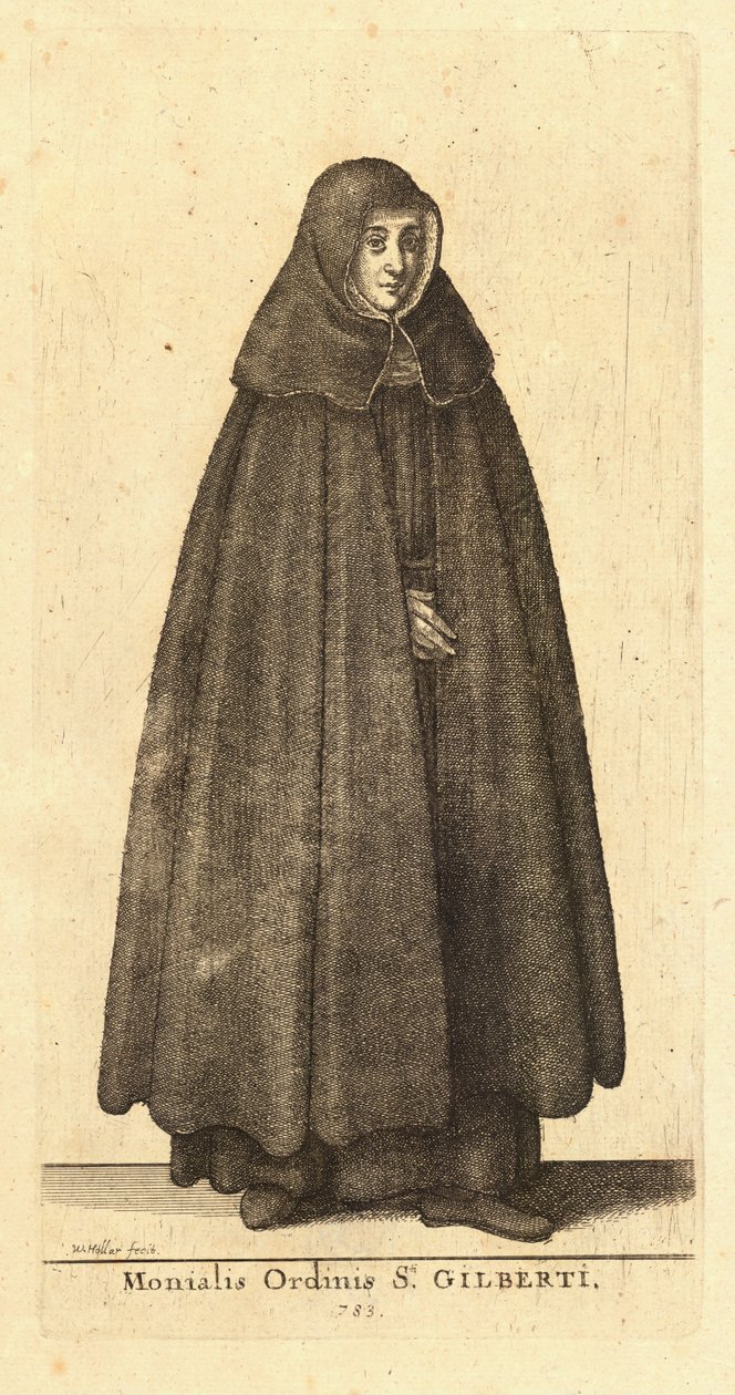 Monjas da Ordem de St. Gilberti de Wenceslaus Hollar