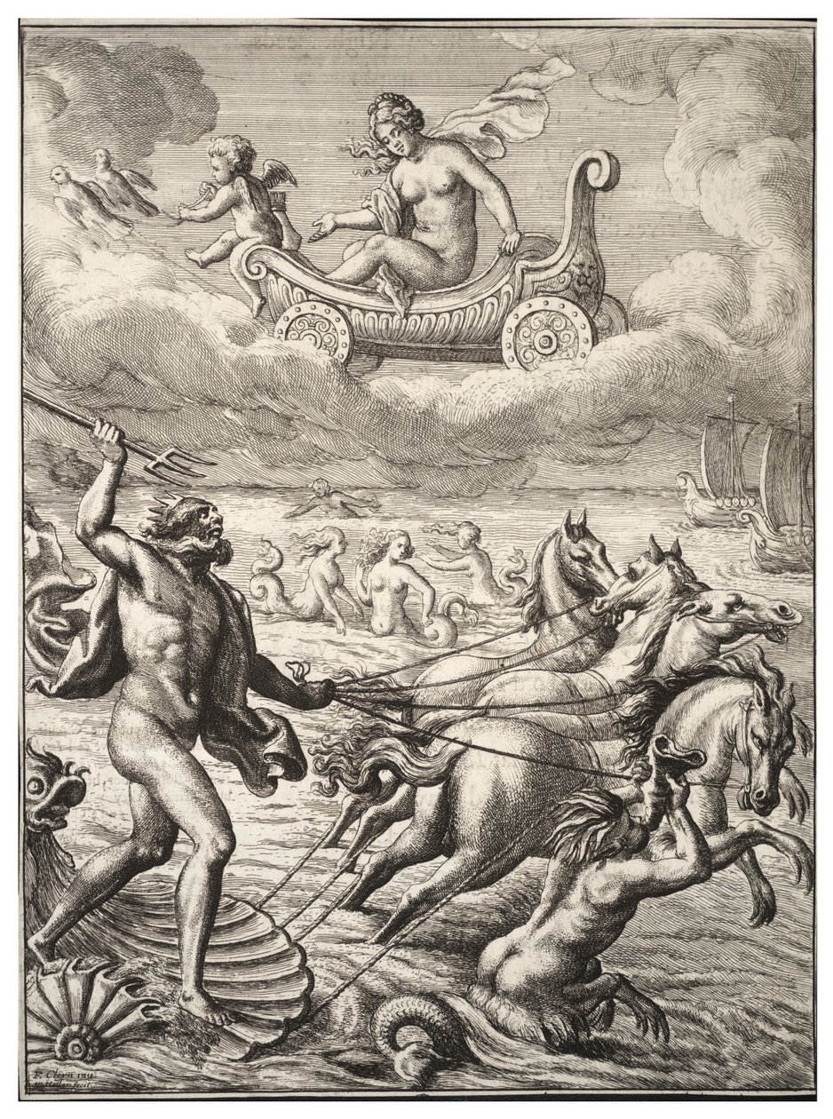 Netuno e Vênus. Estado 2 de Wenceslaus Hollar