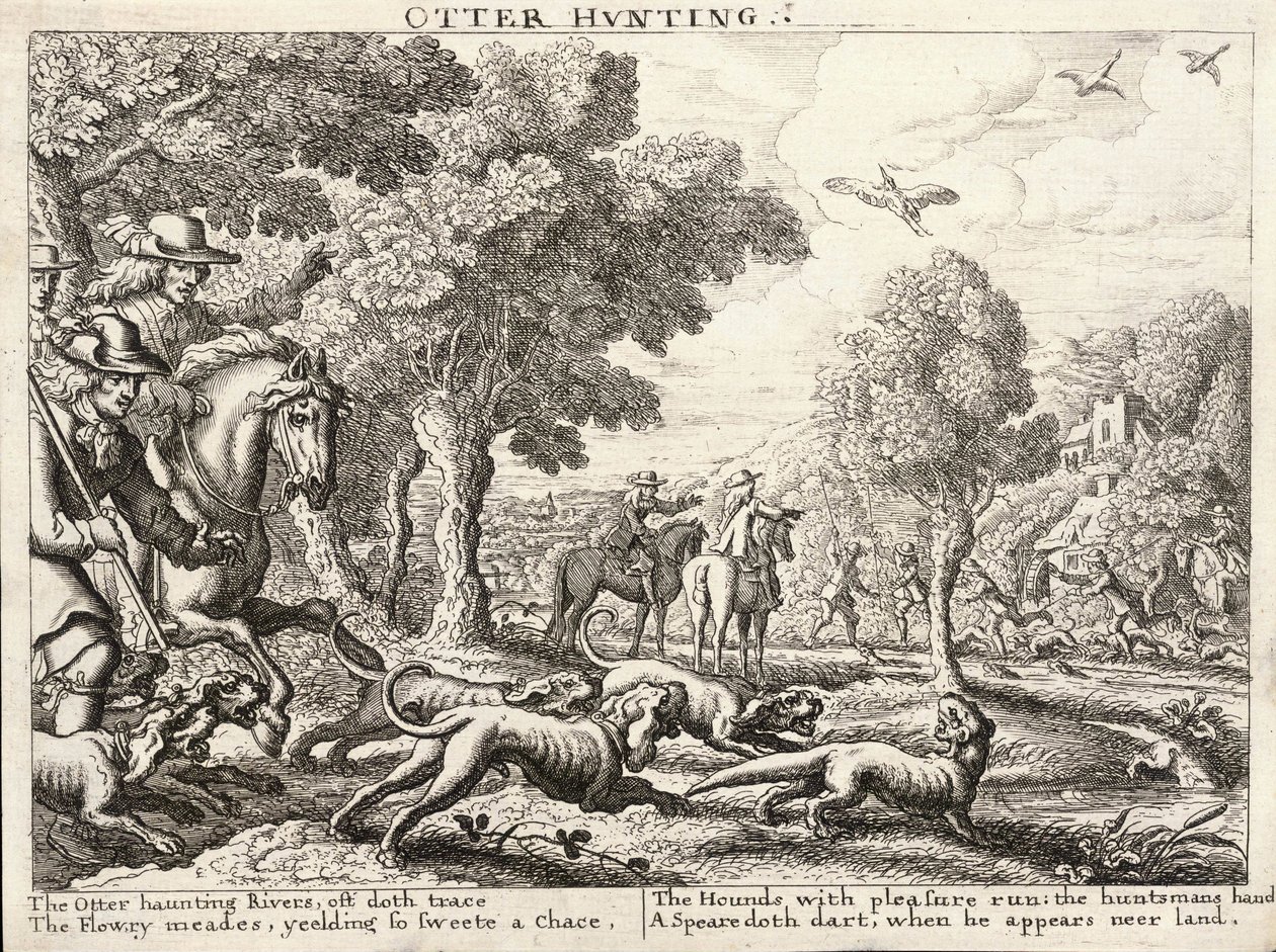 Caça de lontra de Wenceslaus Hollar