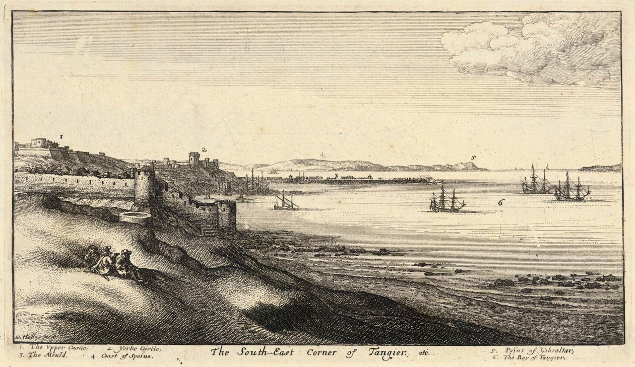 SE canto de Tânger. Estado 2 de Wenceslaus Hollar