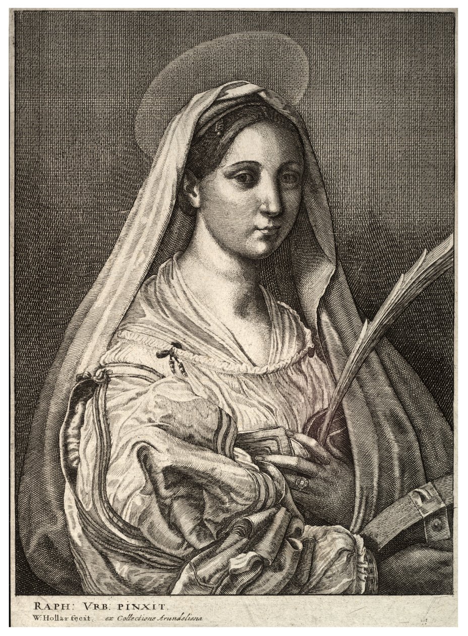 Santa Catarina de Alexandria. Estado 2 de Wenceslaus Hollar
