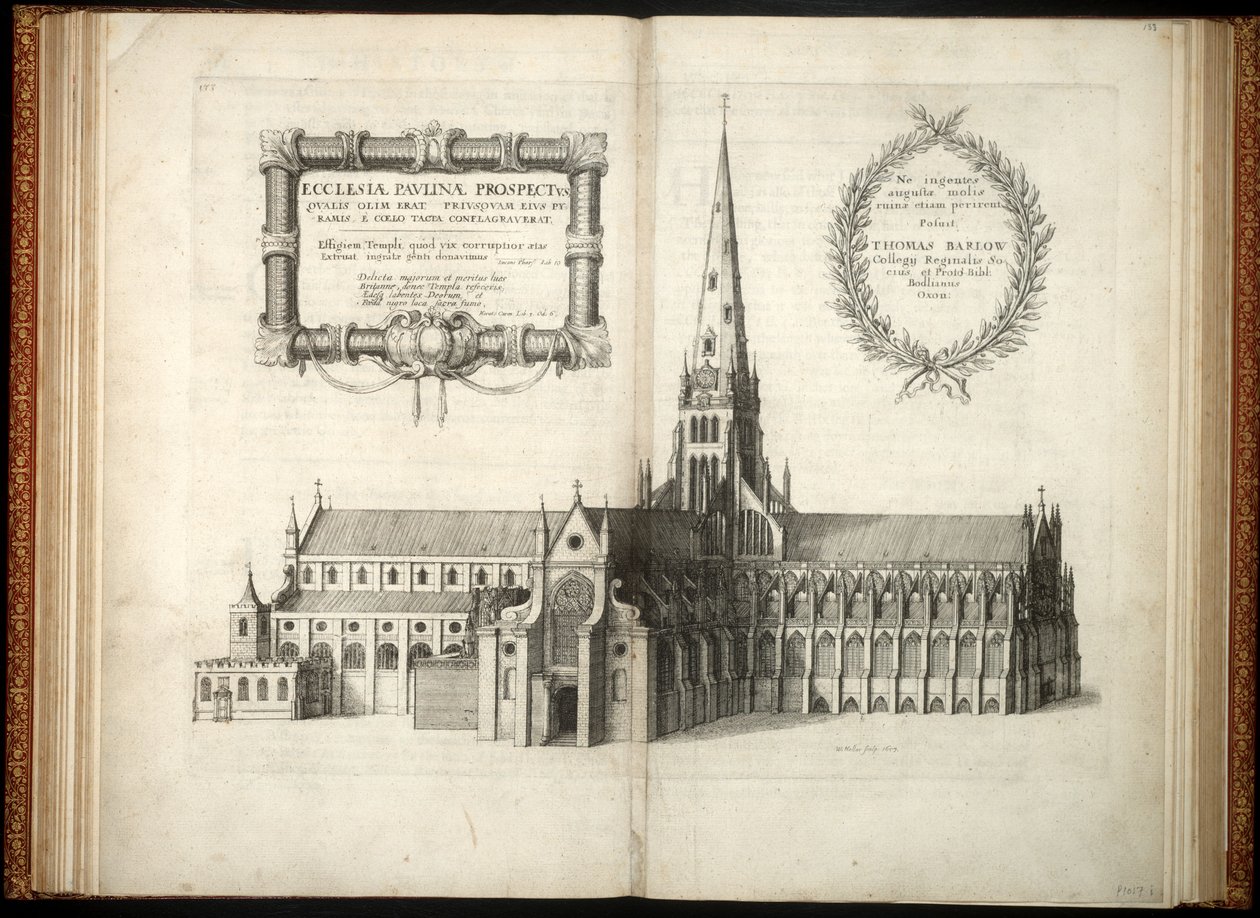 São Paulo, do sul, mostrando a torre. Estado 1 de Wenceslaus Hollar