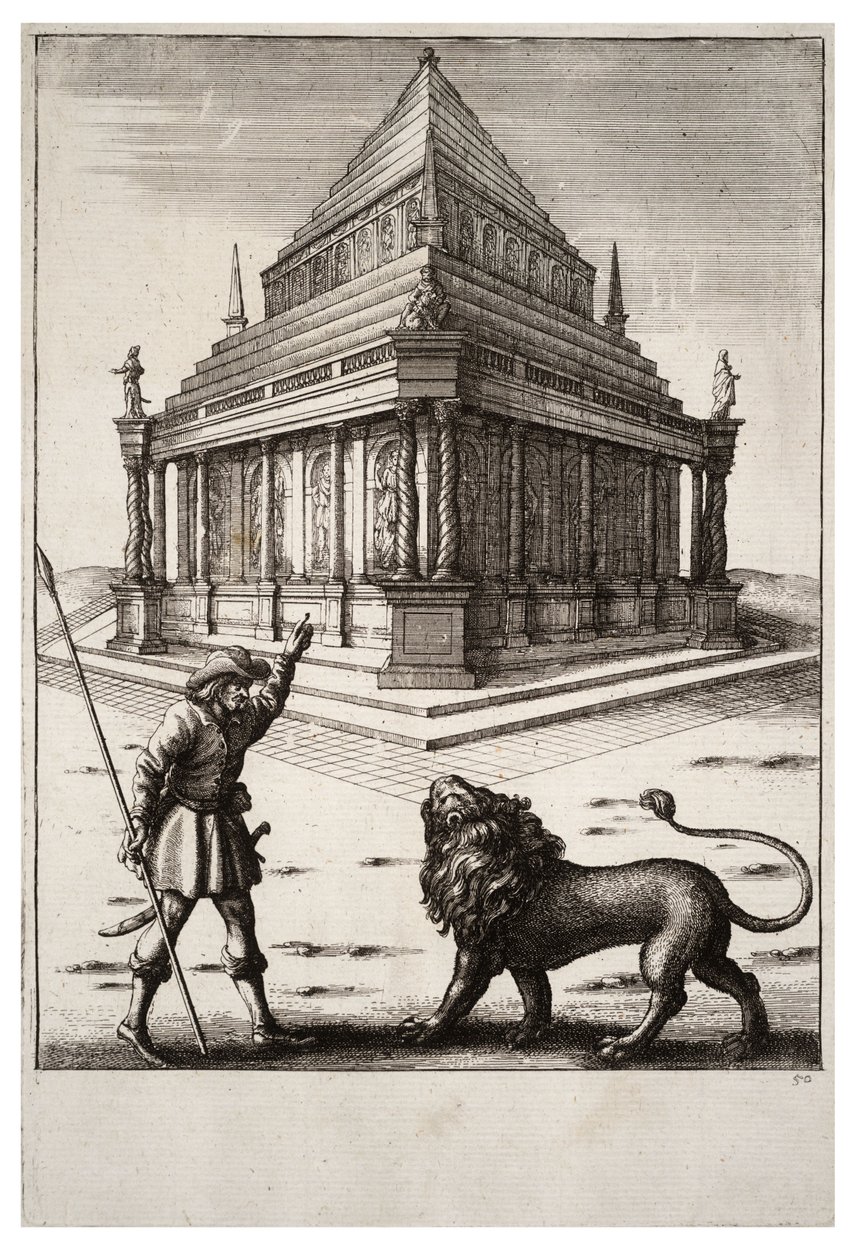 O leão e o guarda florestal de Wenceslaus Hollar