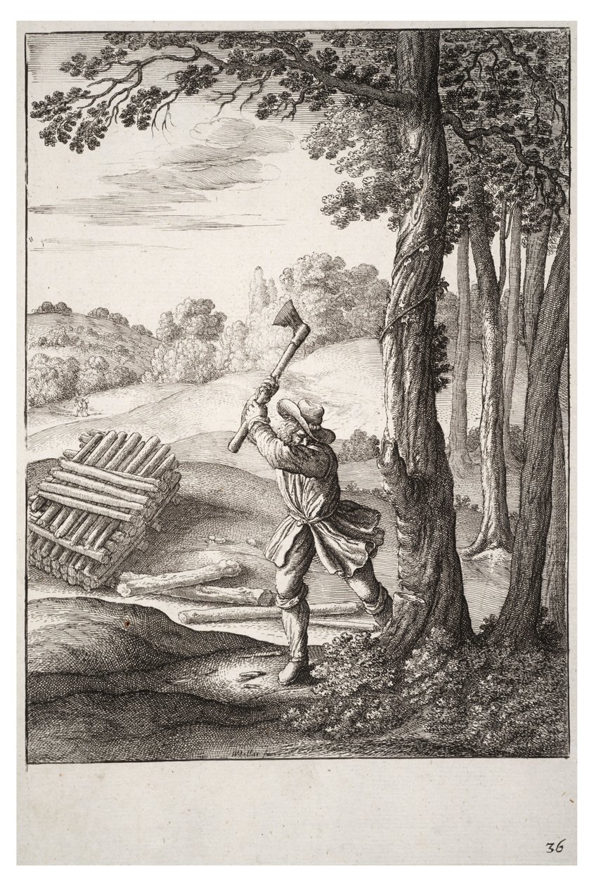 O lenhador de Wenceslaus Hollar