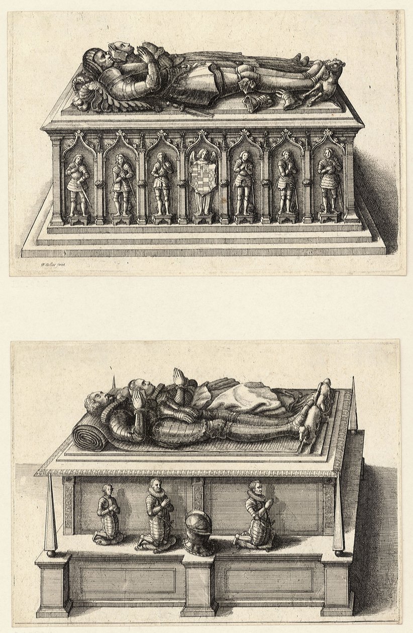 Dois túmulos de Wenceslaus Hollar