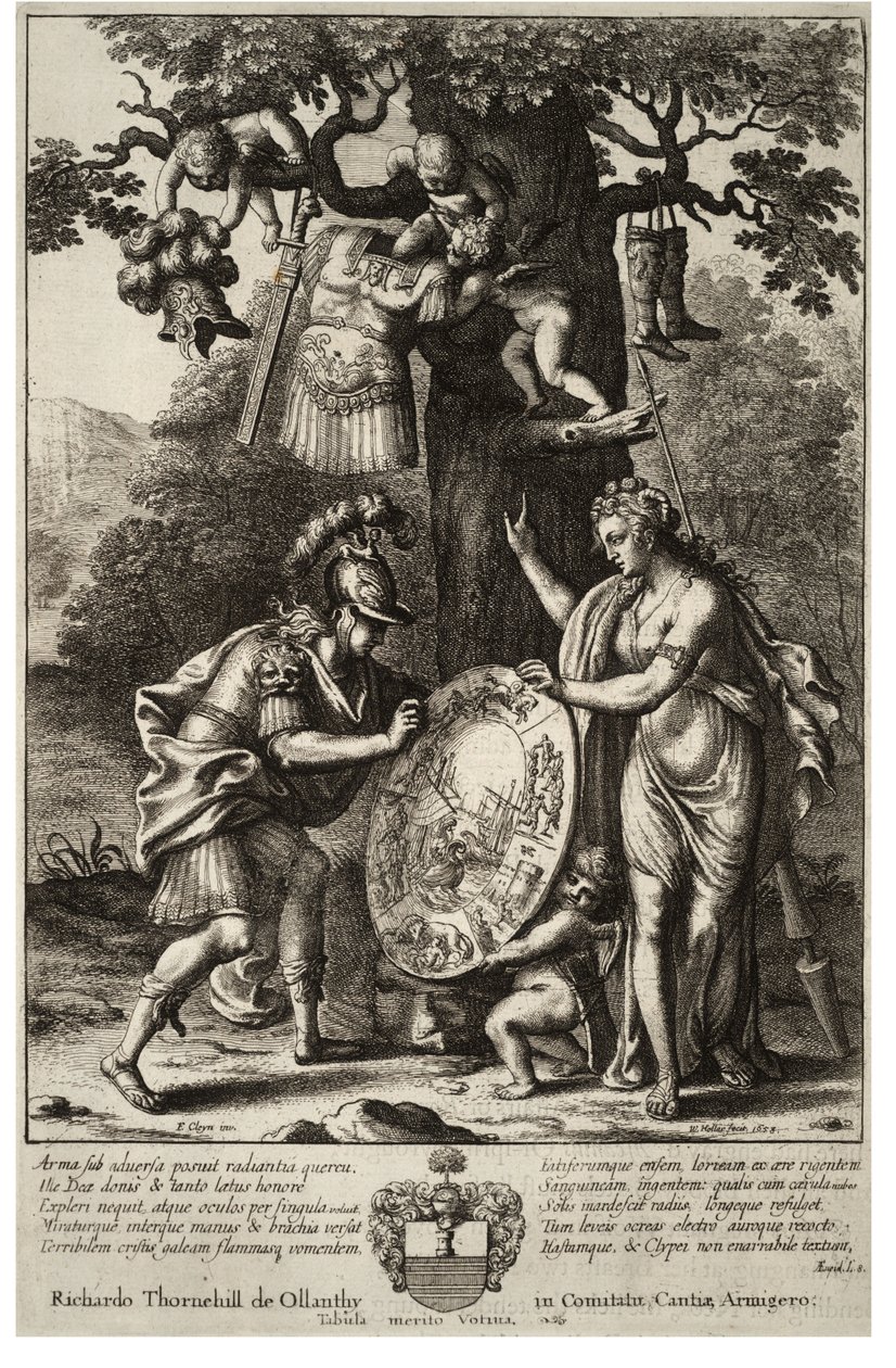 Vênus traz suas armas para Enéias. Estado 2 de Wenceslaus Hollar