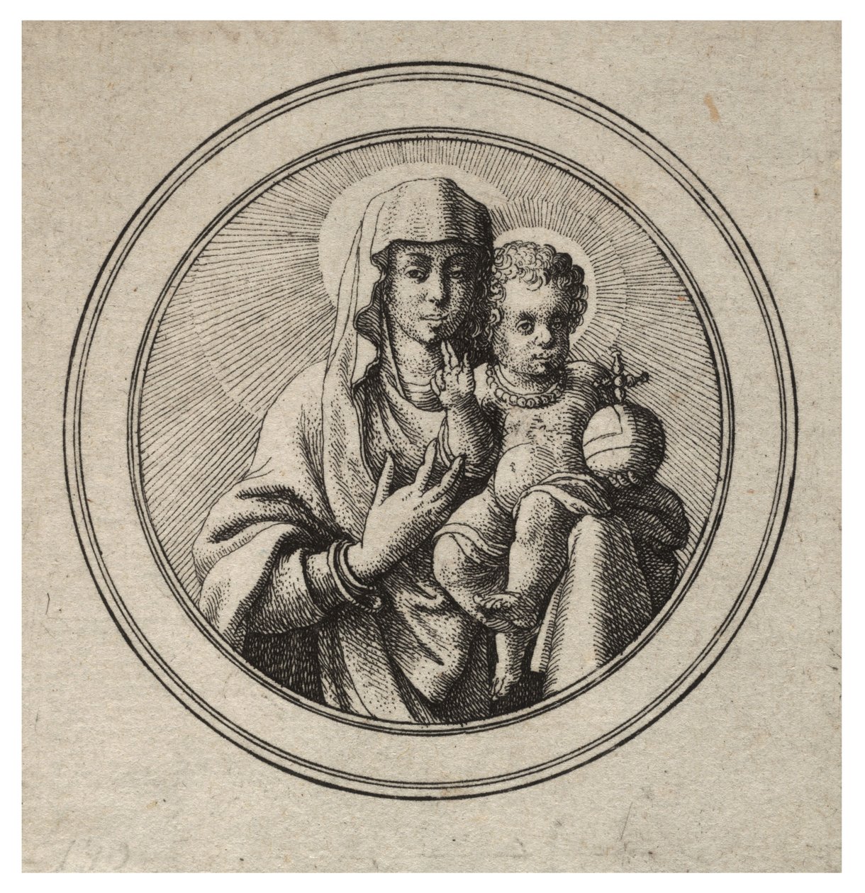 Virgem e o Menino de Wenceslaus Hollar