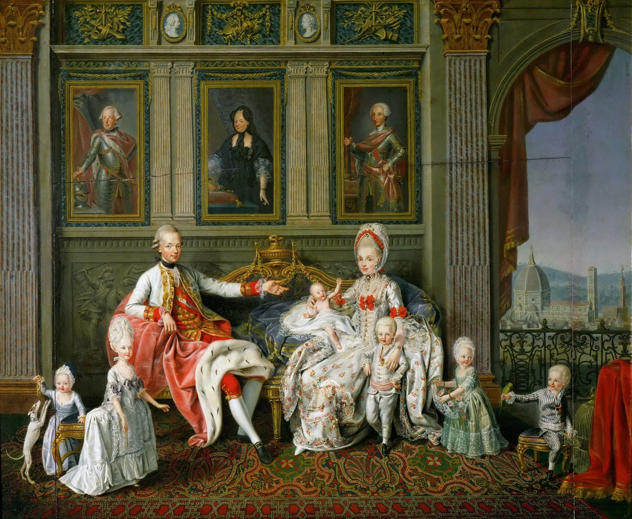 Grão-duque Leopold com sua família de Wenceslaus Werlin