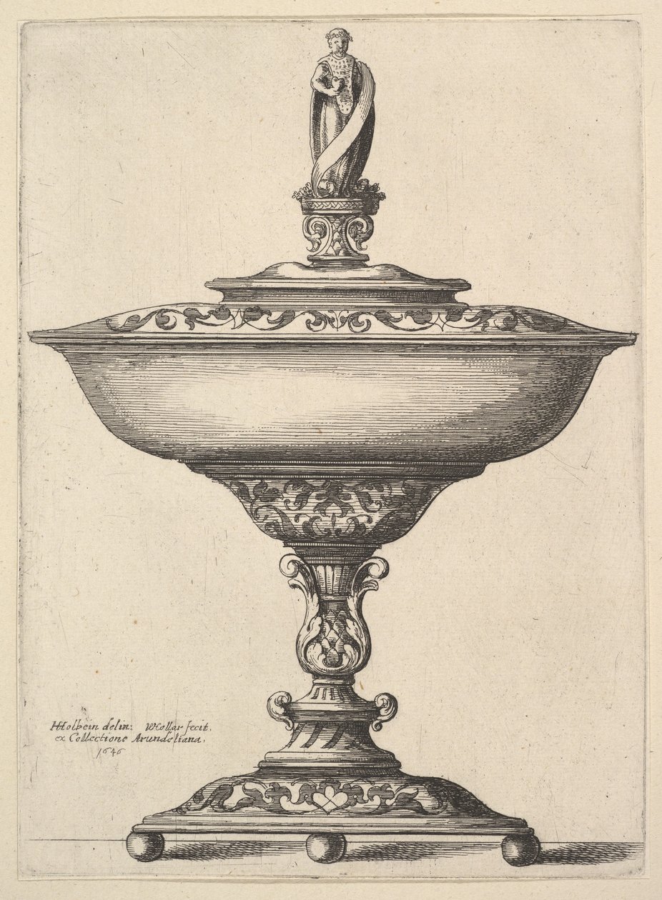 Uma xícara larga com pés esféricos, 1646. de Wenceslaus Hollar