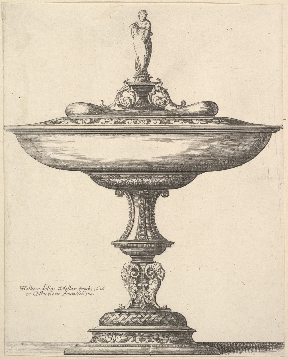 Uma xícara larga com caule ornamental, 1646. de Wenceslaus Hollar