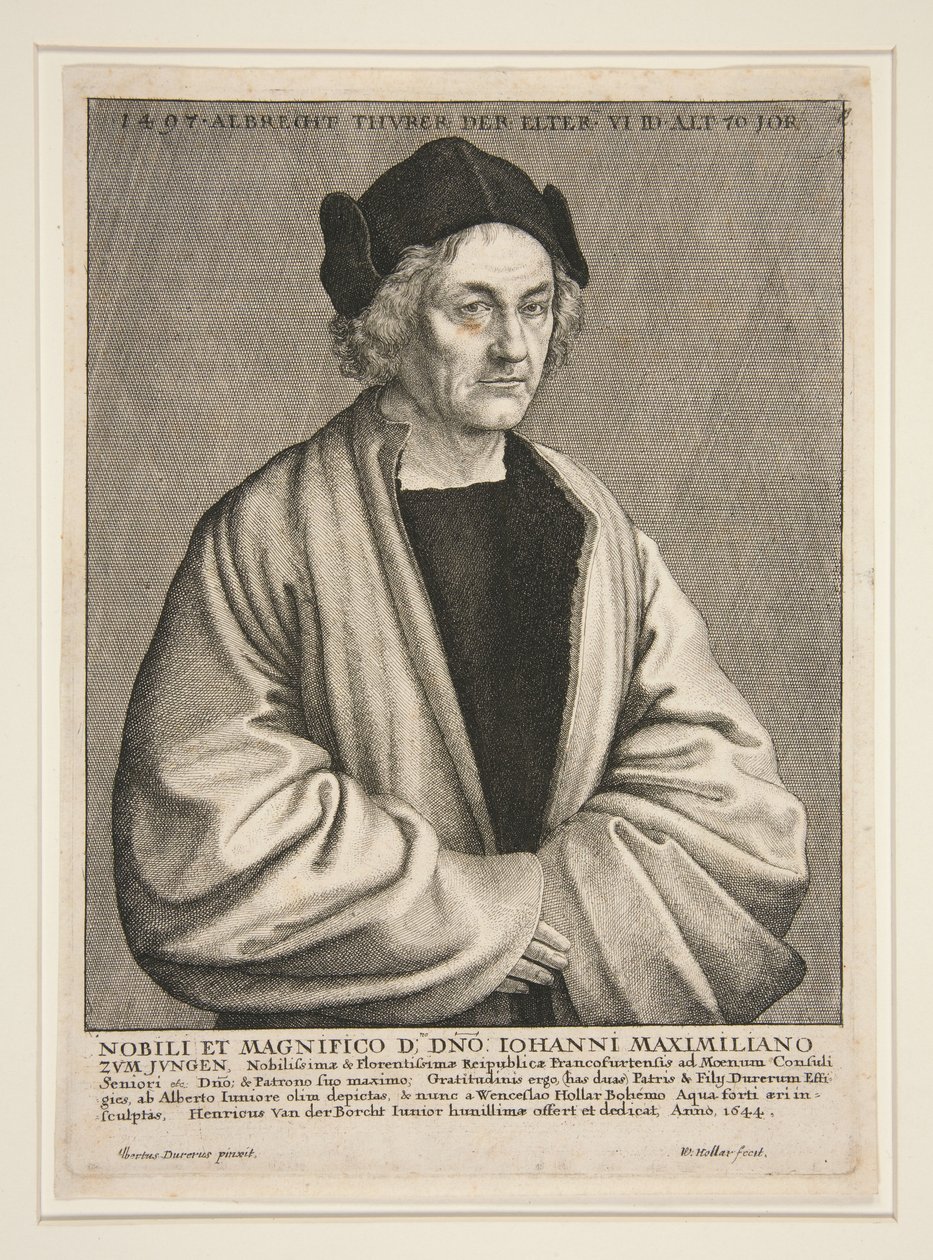 Albrecht Dürer, o Velho (1427-1502), aos 70 anos de Wenceslaus Hollar