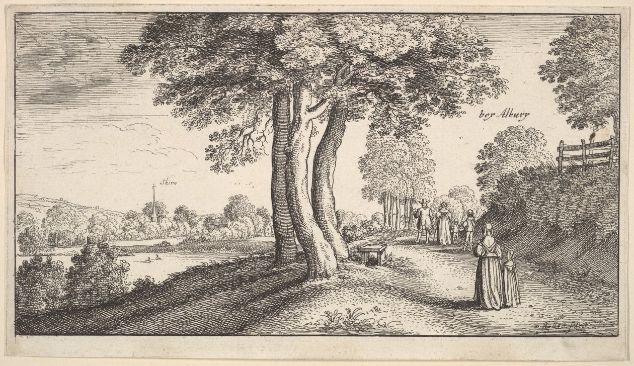Albury, 1625-77. de Wenceslaus Hollar