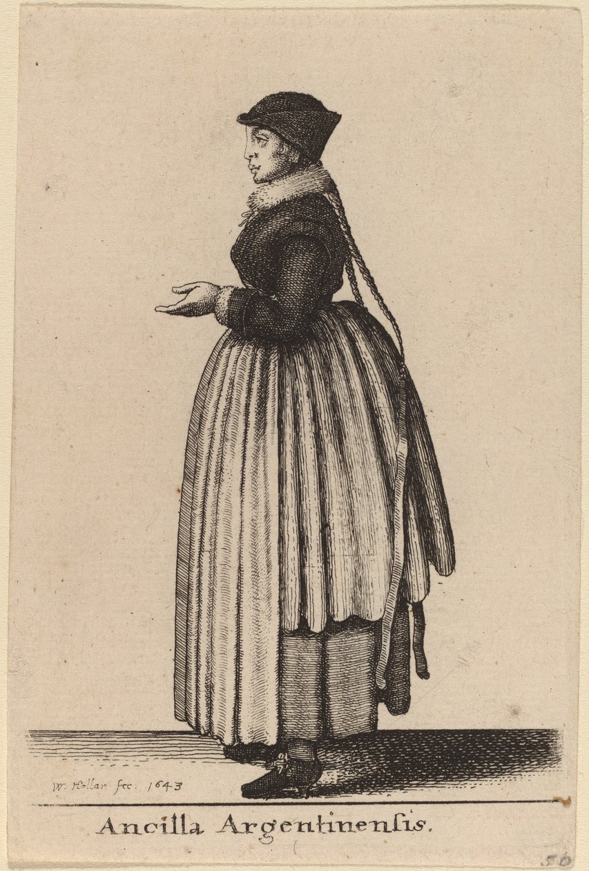 A empregada de Estrasburgo de Wenceslaus Hollar