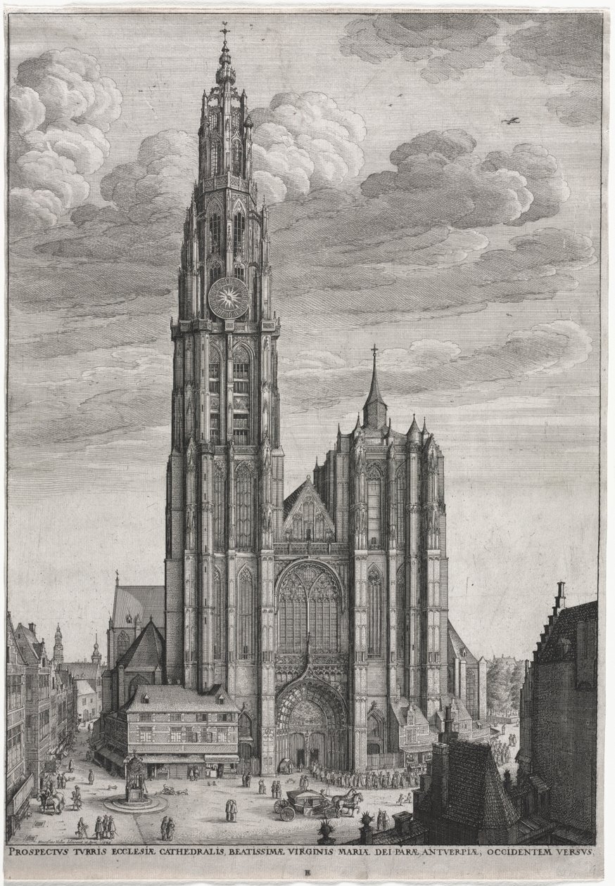 Catedral de Antuérpia, 1649. de Wenceslaus Hollar