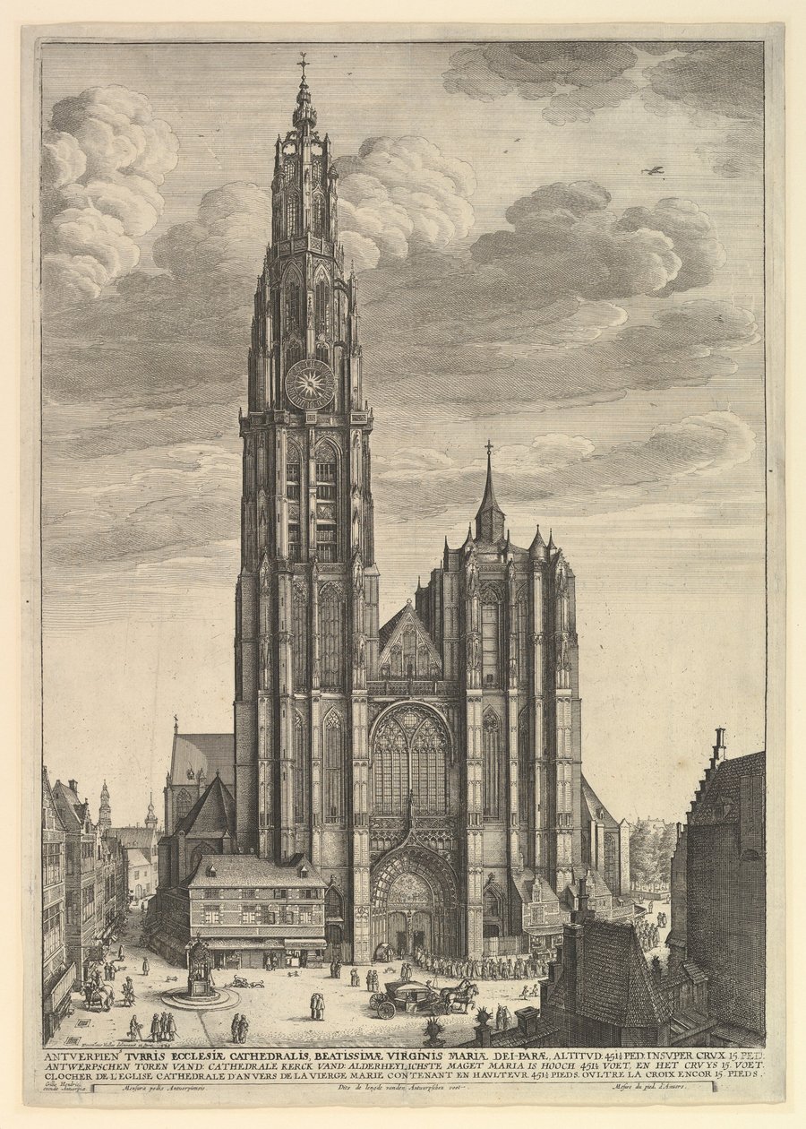 Catedral de Antuérpia Prospectvs Catedral de Tvrris, 1625-77. de Wenceslaus Hollar