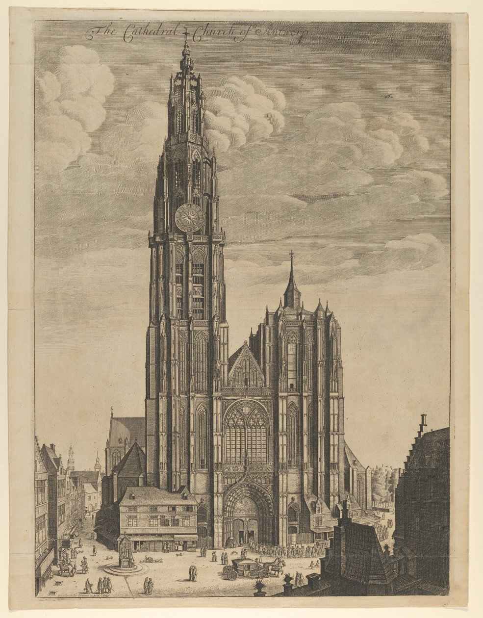 Prospecto da Catedral de Antuérpia Tvrris Ecclesiæ Cathedralis, 1649., 1649 de Wenceslaus Hollar
