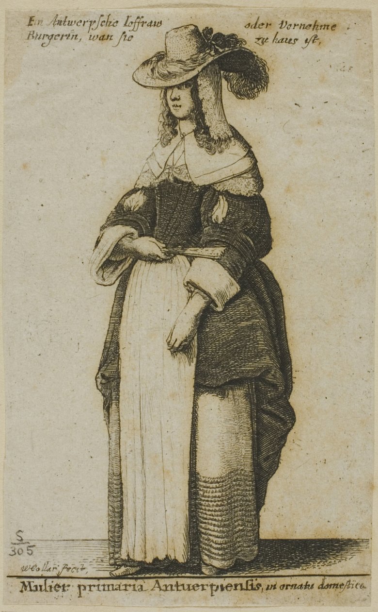 Mulher de Antuérpia de Wenceslaus Hollar