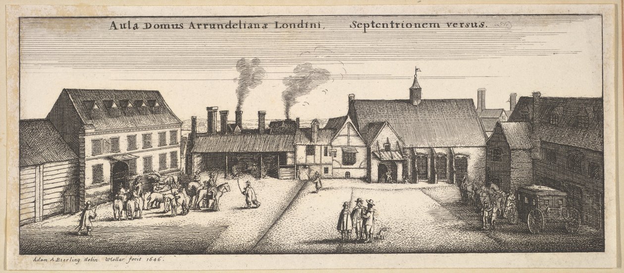 Casa Arundel do Norte, cópia, século XVII. de Wenceslaus Hollar