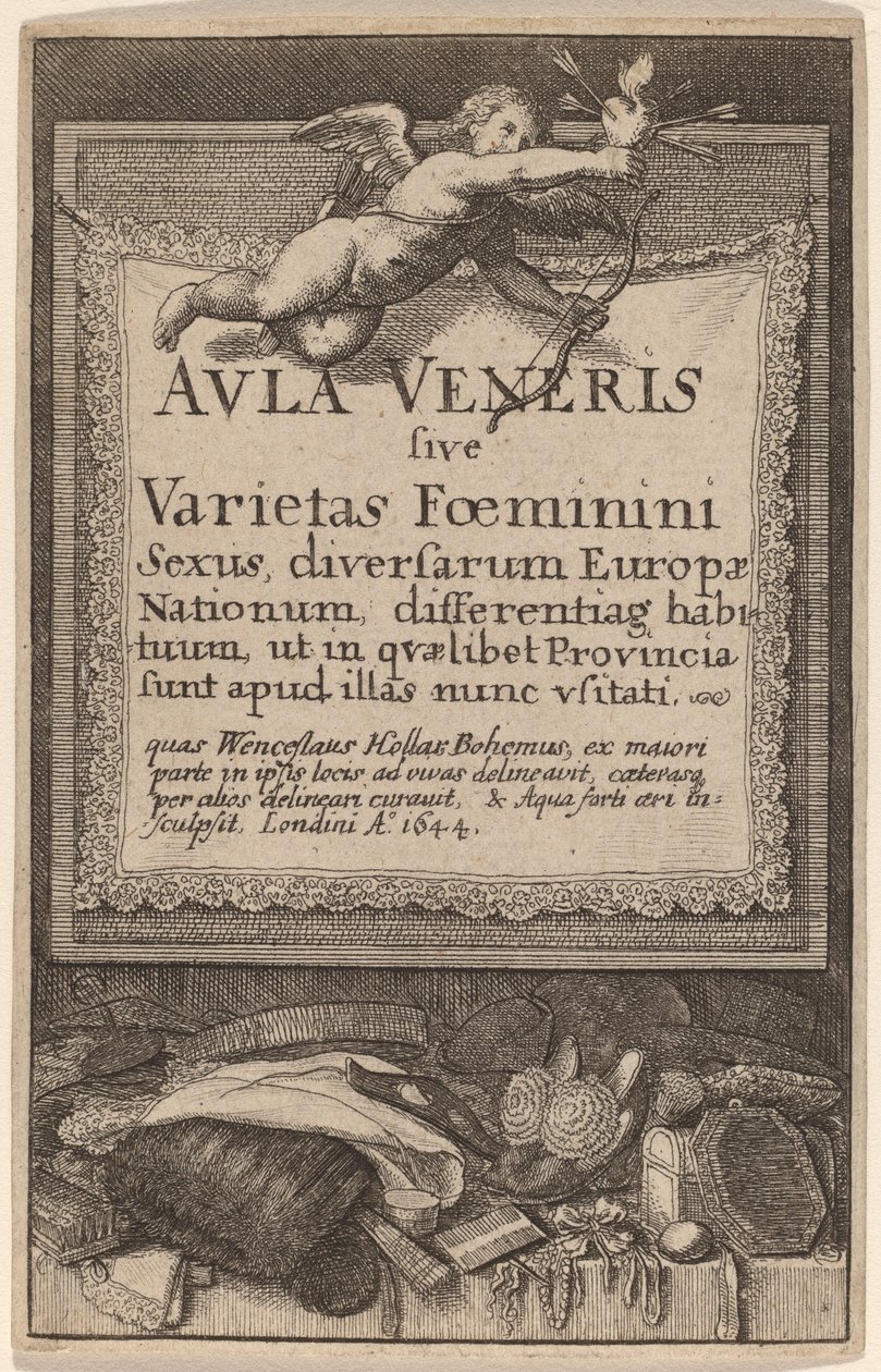 Salão de Vênus: página de título de Wenceslaus Hollar