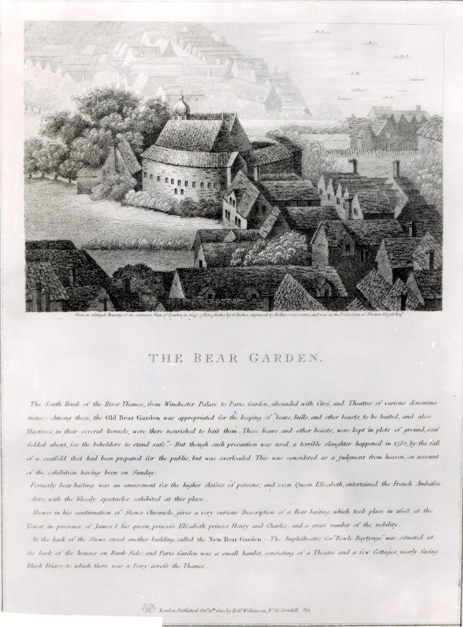 Urso Jardim, 1647 de Wenceslaus Hollar