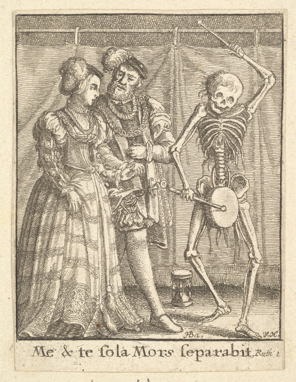 Par nupcial, da Dança da Morte, 1651. de Wenceslaus Hollar