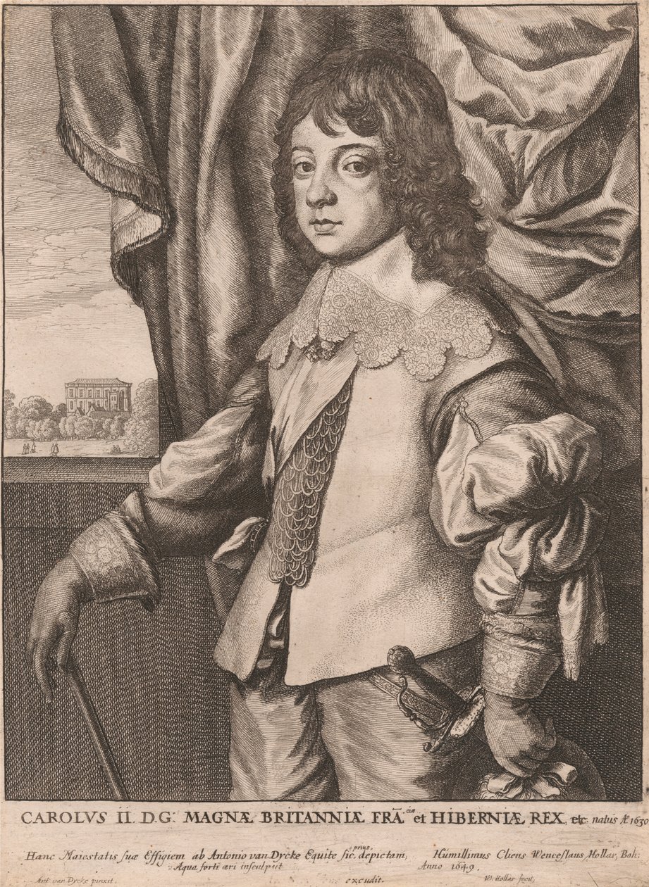 Carolus II. D.G: Magnæ Britanniæ Fra. et Hiberniæ Rex etc. de Wenceslaus Hollar