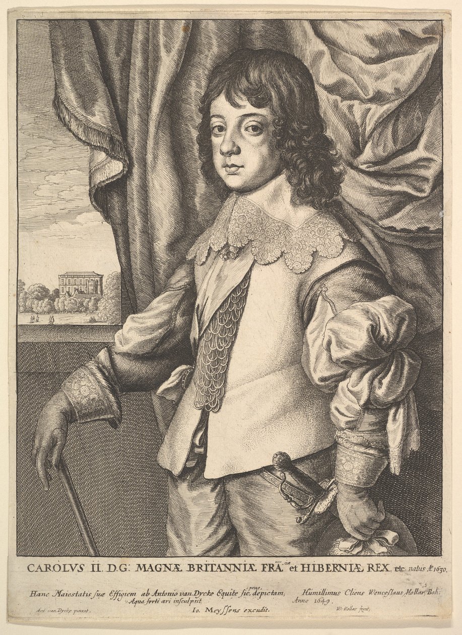 Carlos II, 1649. de Wenceslaus Hollar