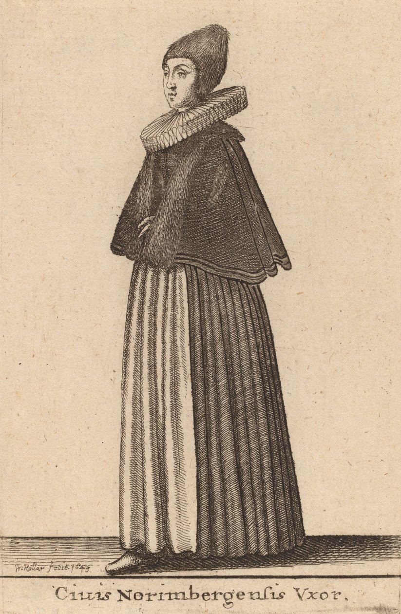 Ciuis Norimbergensis Vxor, 1643. de Wenceslaus Hollar