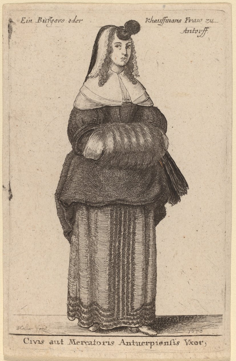 Cidadão ou Esposa do Comerciante de Wenceslaus Hollar