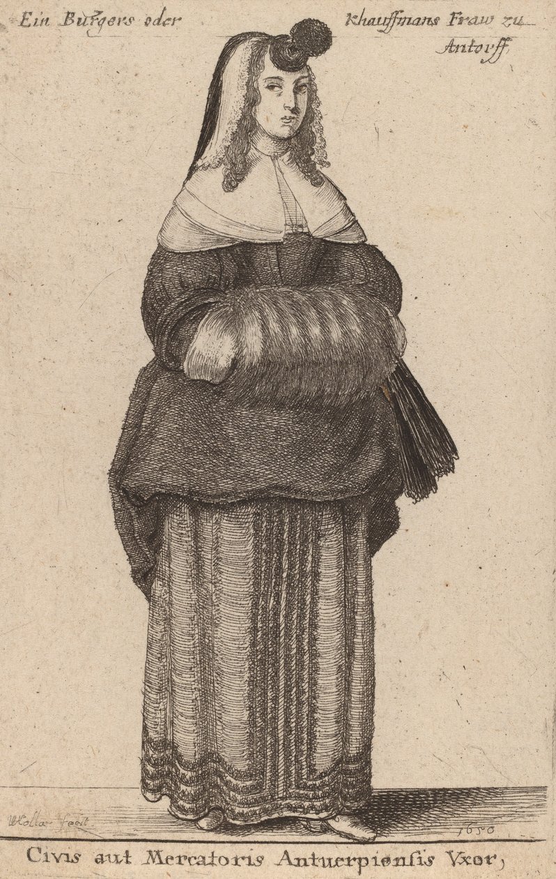 Ciuis aut Mercatoris Antuerpiensis Vxor, 1650. de Wenceslaus Hollar