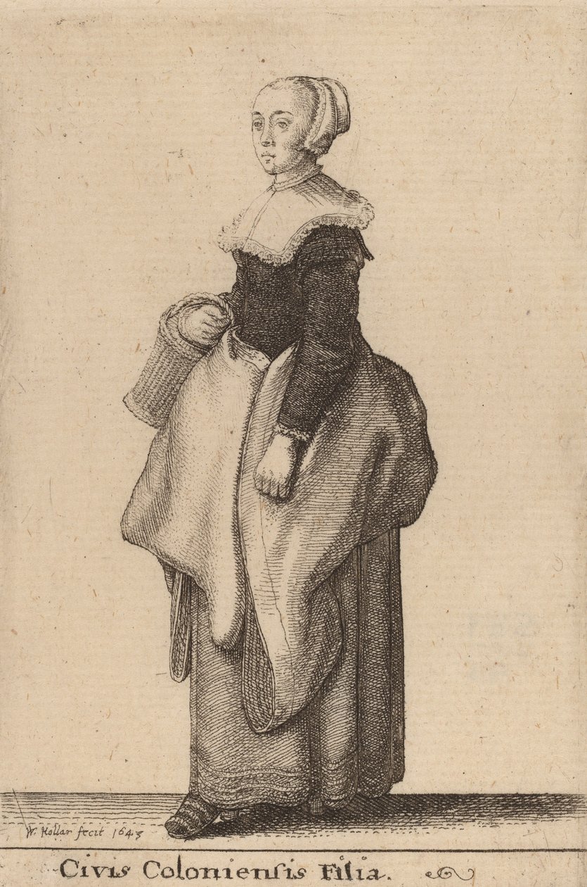 Civis Coloniensis Filia, 1643. de Wenceslaus Hollar