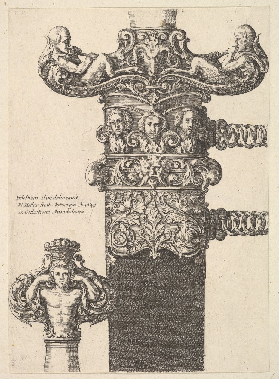 Punhal e bainha, 1645. de Wenceslaus Hollar