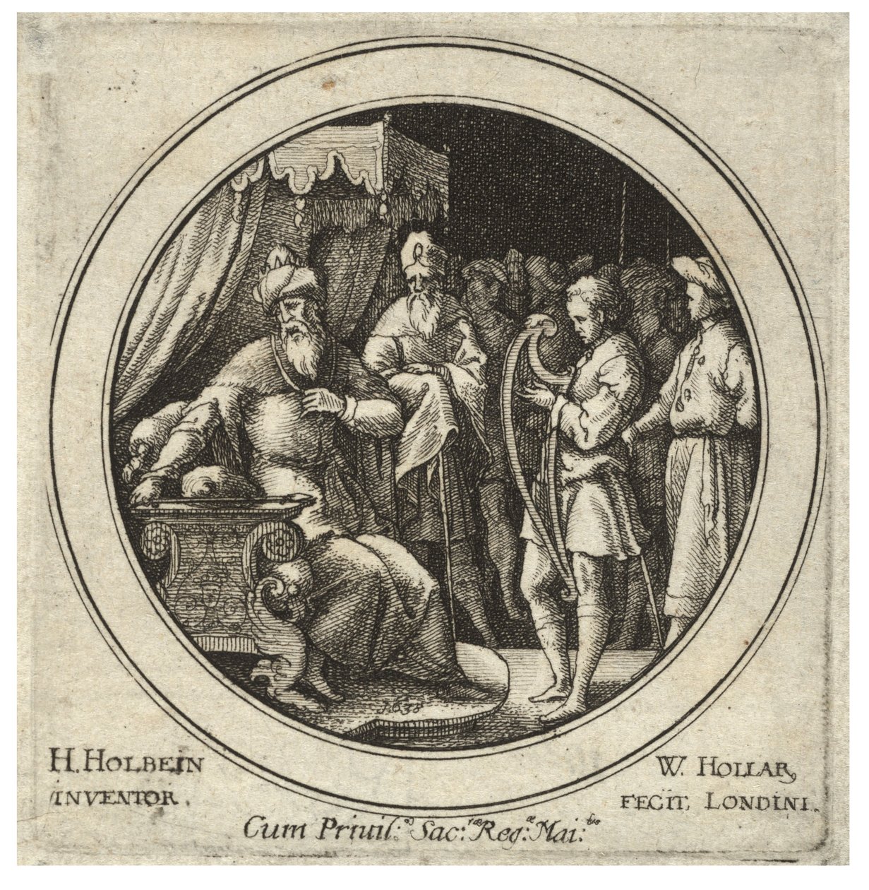 O David antes do Saul. Estado 2 de Wenceslaus Hollar
