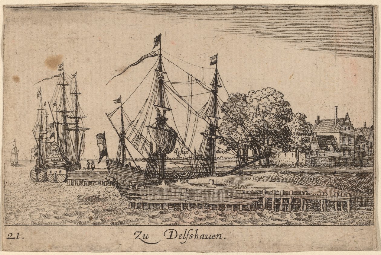 Delfshaven de Wenceslaus Hollar
