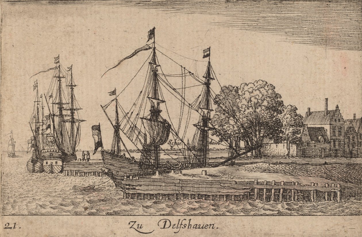 Delfshaven, 1635. de Wenceslaus Hollar