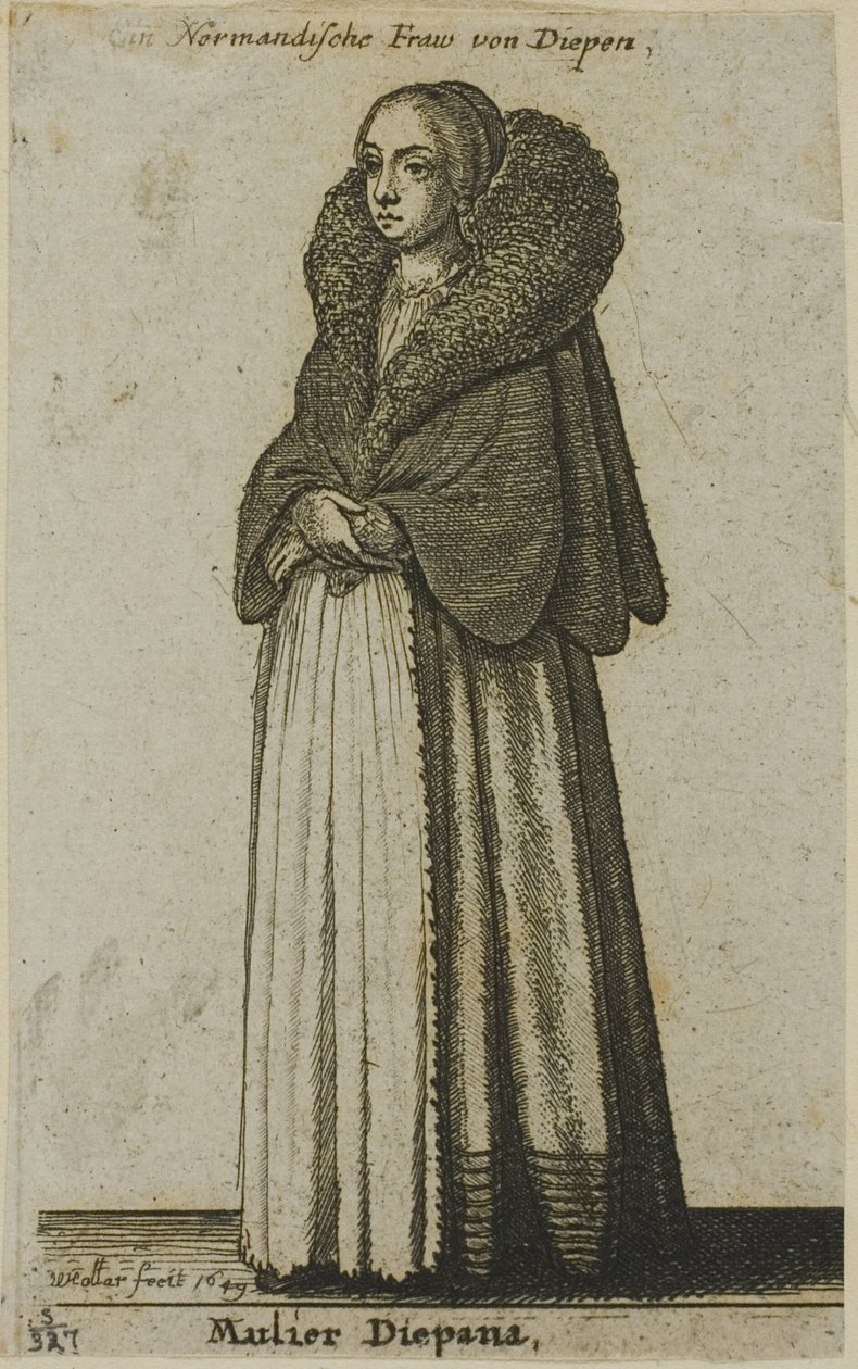 Mulher Dieppe de Wenceslaus Hollar