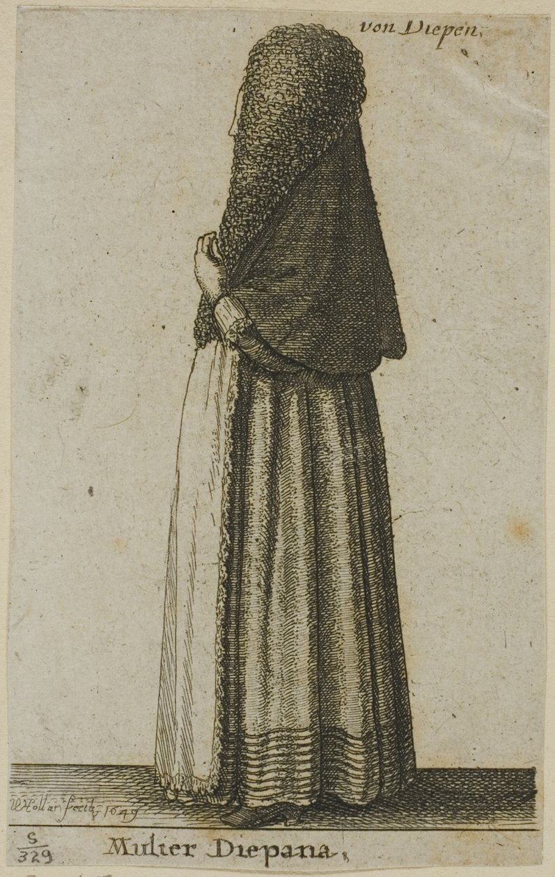 Mulher Dieppe de Wenceslaus Hollar