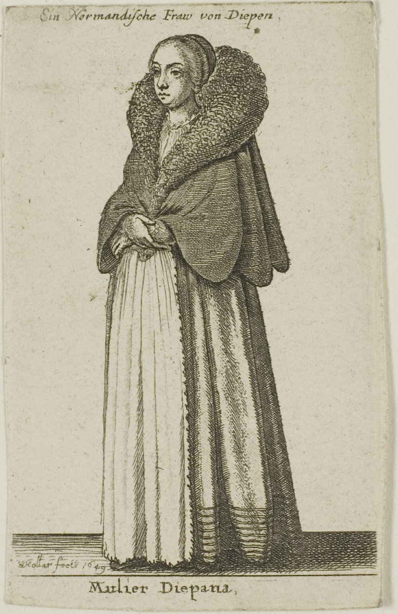 Mulher Dieppe de Wenceslaus Hollar