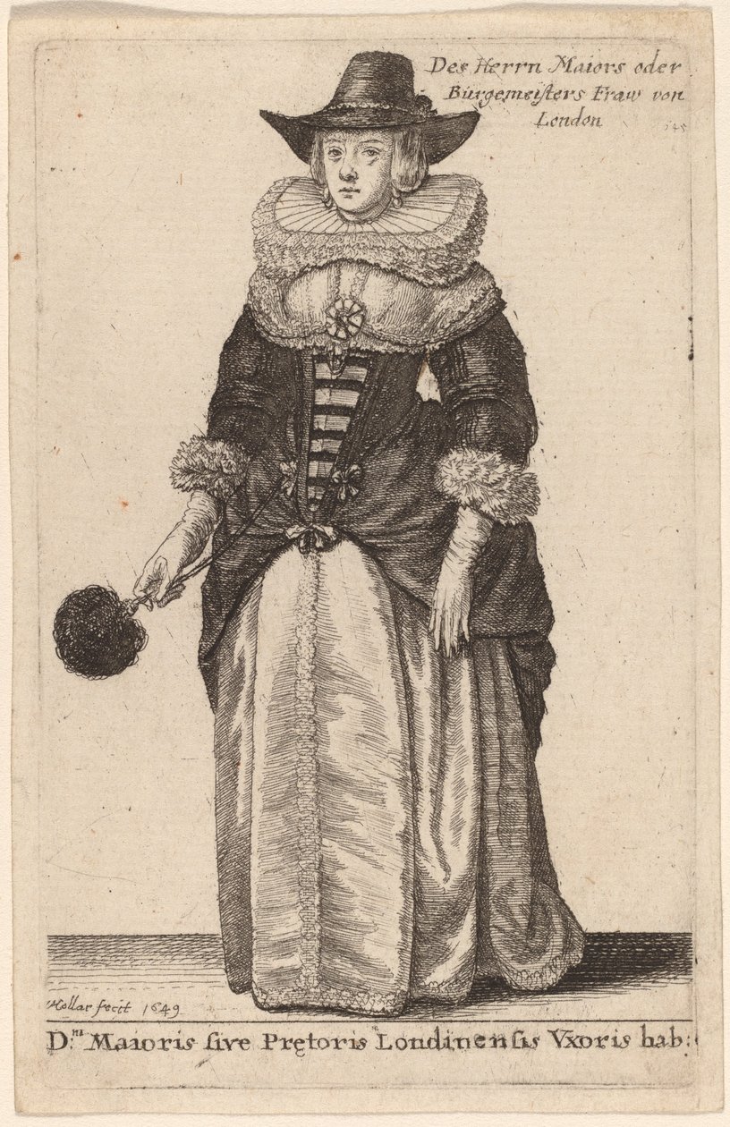 Esposa do senhor prefeito ou pretor de Londres de Wenceslaus Hollar