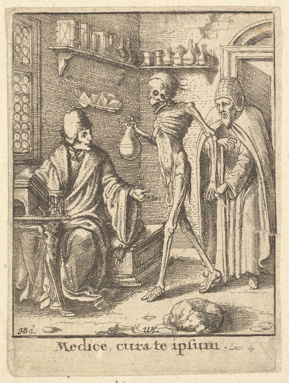 Doutor, da Dança da Morte, 1651. de Wenceslaus Hollar