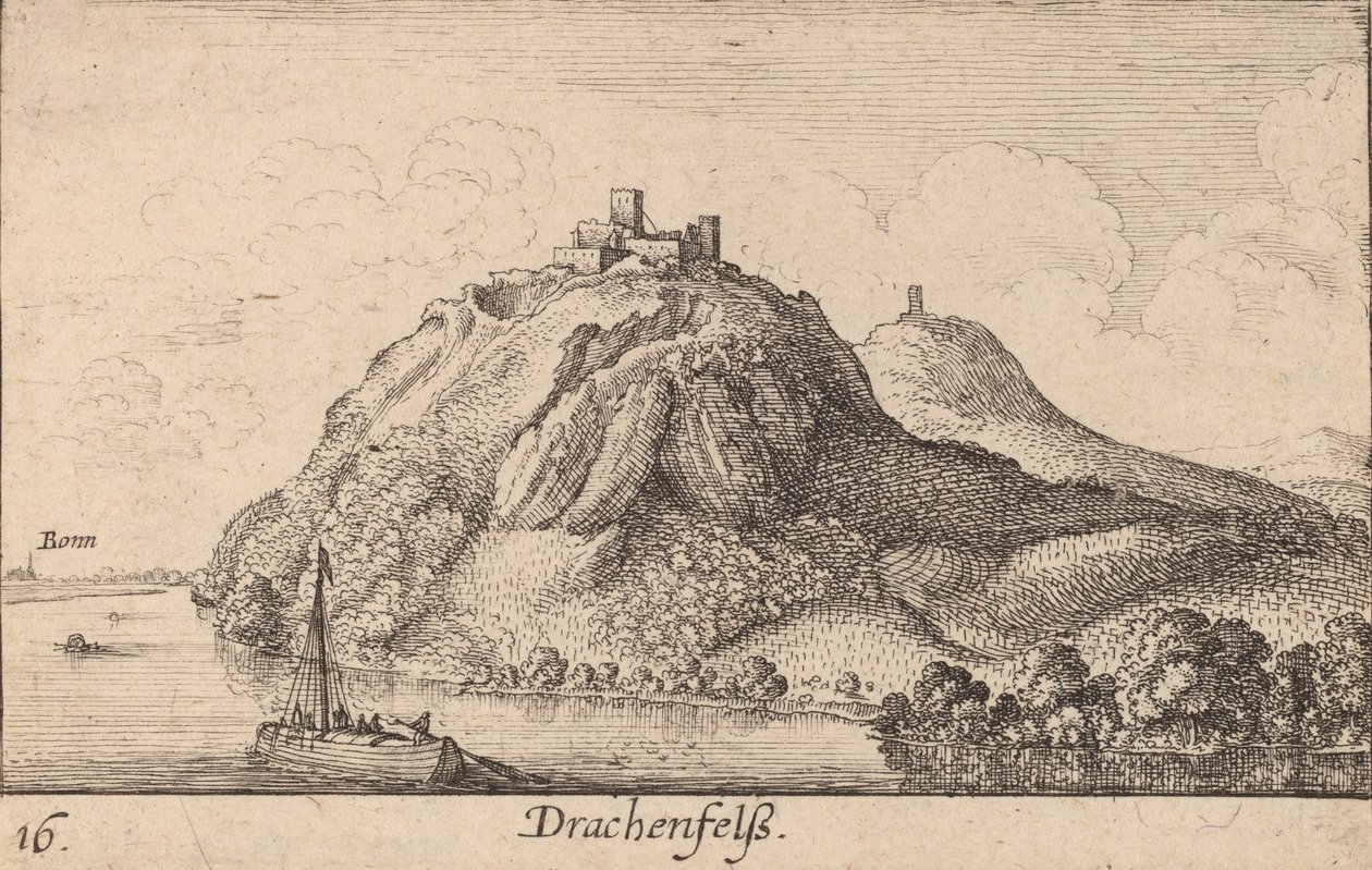 Drachenfels, 1635. de Wenceslaus Hollar