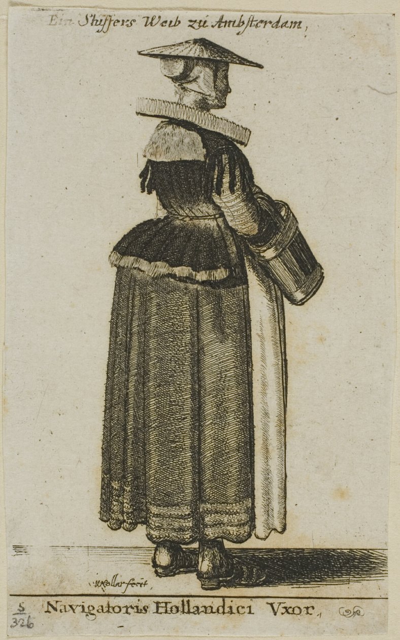 Mulher de um marinheiro holandês de Wenceslaus Hollar