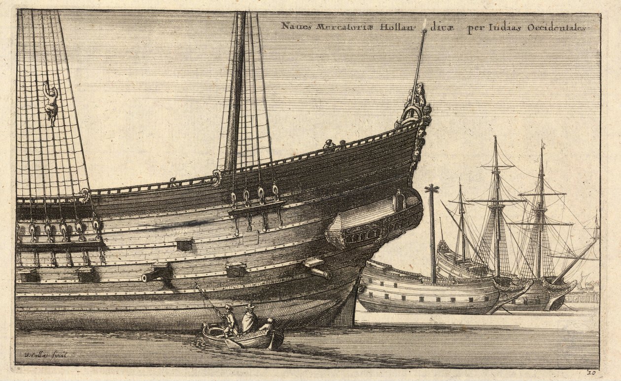 Dutch West Indiaman. Estado 2 de Wenceslaus Hollar
