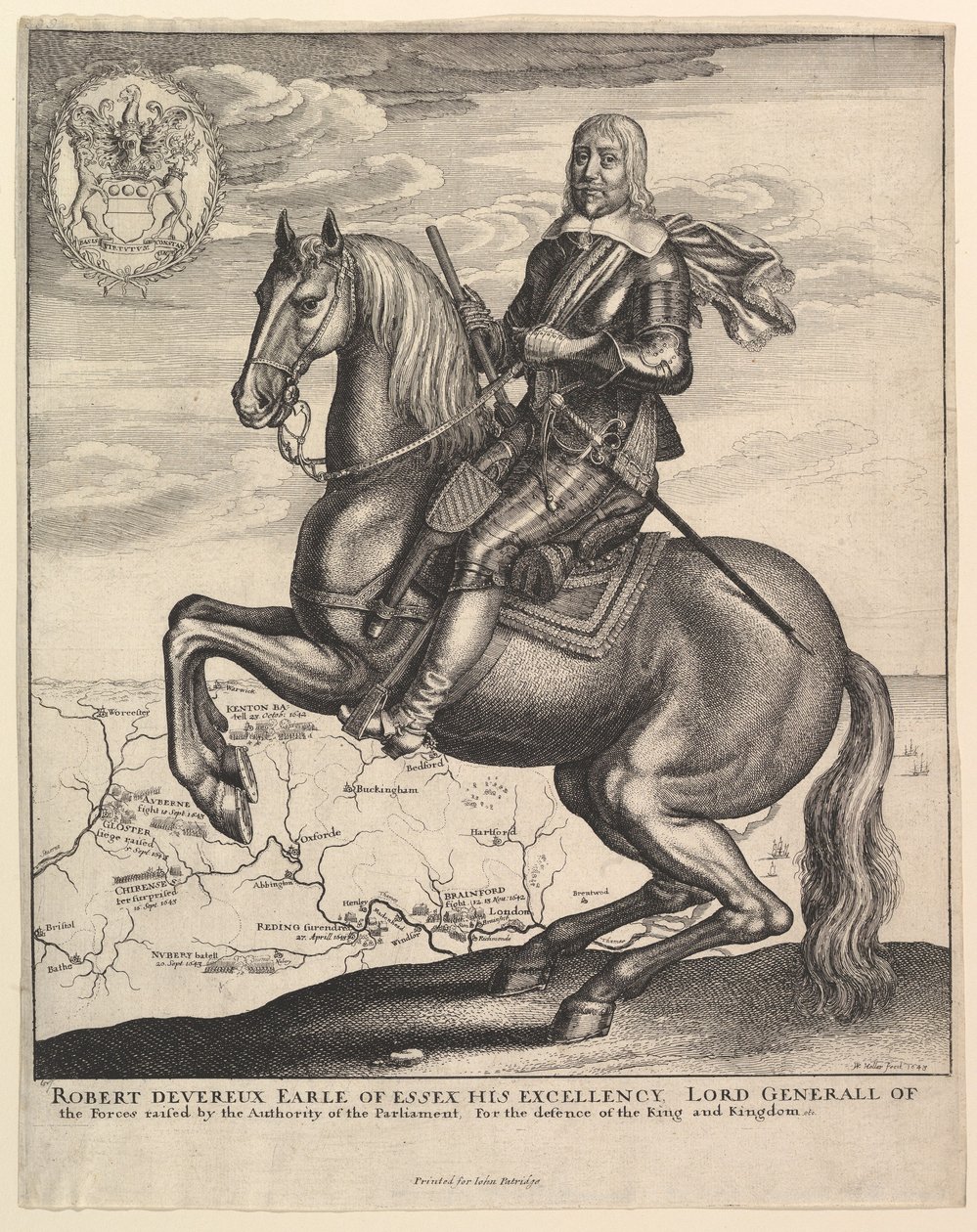 Conde de Essex a cavalo, 1643. de Wenceslaus Hollar
